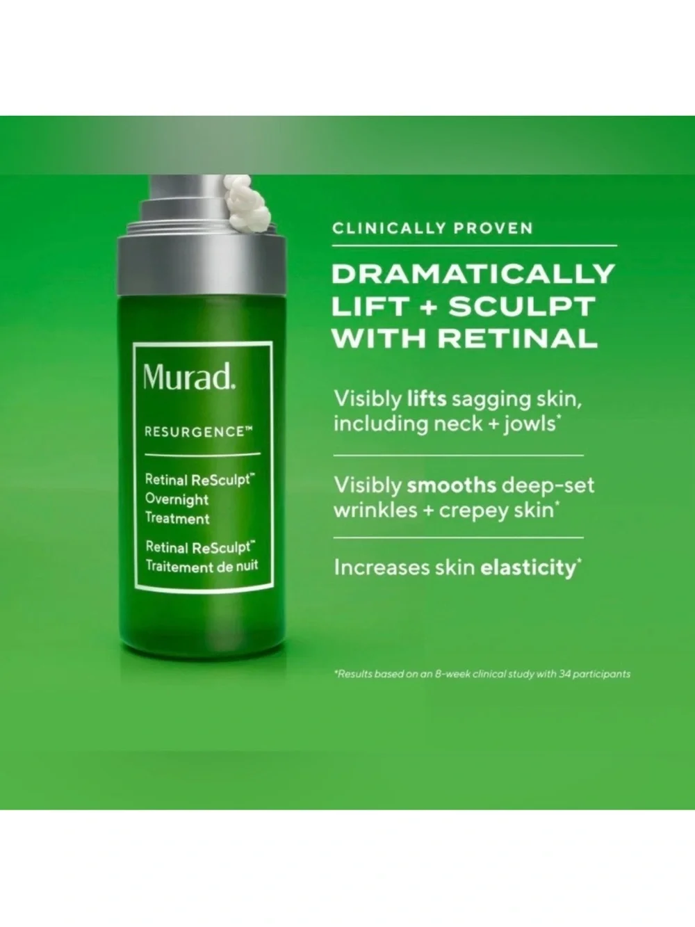 Murad Resurgence Retinal ReSculpt Overnight Treatment .5 Ounces.